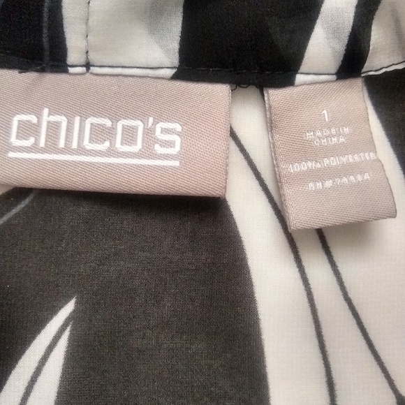 Geo abstract draped flowy chiffon duster kimono - Picture 3 of 4